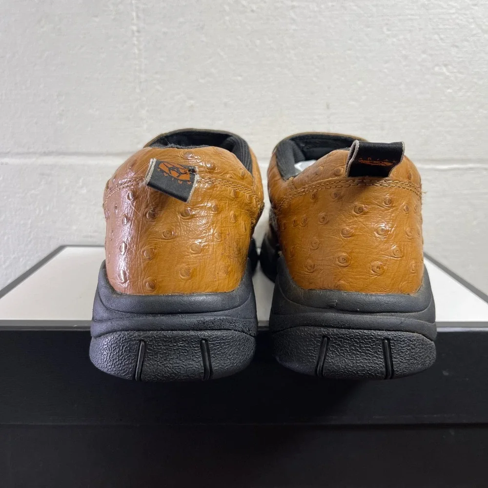 Ariat Brown Ostrich Leather Loafers Slip On‎ Casual Shoes Men's 8.5 D/7.5 UK